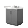 Custom image for Dark Gray with Brushed Nickel Trim / Carrara Cultured Marble / No Mirror