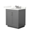 Custom image for Dark Gray with Brushed Nickel Trim / Giotto Quartz / No Mirror