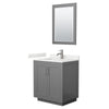 Custom image for Dark Gray with Brushed Nickel Trim / White Quartz / 24