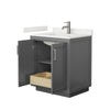 Custom image for Dark Gray with Brushed Nickel Trim / White Quartz / No Mirror