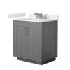Custom image for Dark Gray with Brushed Nickel Trim / White Quartz / No Mirror