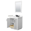 Custom image for White with Matte Black Trim / Carrara Cultured Marble / 24
