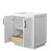 Custom image for White with Matte Black Trim / No Mirror