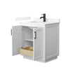 Custom image for White with Matte Black Trim / Giotto Quartz / No Mirror