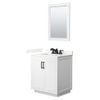 Custom image for White with Matte Black Trim / Giotto Quartz / 24