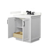 Custom image for White with Matte Black Trim / Giotto Quartz / No Mirror