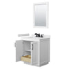 Custom image for White with Matte Black Trim / White Cultured Marble / 24