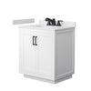 Custom image for White with Matte Black Trim / White Cultured Marble / No Mirror