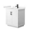 Custom image for White with Matte Black Trim / White Quartz / No Mirror