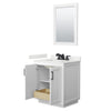 Custom image for White with Matte Black Trim / White Quartz / 24