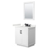 Custom image for White with Matte Black Trim / White Quartz / 24