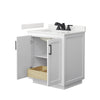 Custom image for White with Matte Black Trim / White Quartz / No Mirror