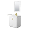 Custom image for White with Brushed Gold Trim / Carrara Cultured Marble / 24