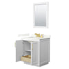 Custom image for White with Brushed Gold Trim / Giotto Quartz / 24