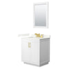 Custom image for White with Brushed Gold Trim / Giotto Quartz / 24