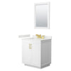 Custom image for White with Brushed Gold Trim / White Quartz / 24