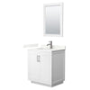 Custom image for White with Brushed Nickel Trim / Giotto Quartz / 24