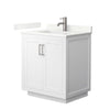 Custom image for White with Brushed Nickel Trim / Giotto Quartz / No Mirror