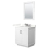 Custom image for White with Brushed Nickel Trim / Giotto Quartz / 24