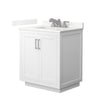 Custom image for White with Brushed Nickel Trim / Giotto Quartz / No Mirror