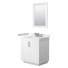 Custom image for White with Brushed Nickel Trim / White Cultured Marble / 24