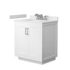 Custom image for White with Brushed Nickel Trim / White Cultured Marble / No Mirror