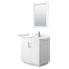 Custom image for White with Brushed Nickel Trim / White Quartz / 24