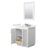Custom image for White with Brushed Nickel Trim / White Quartz / 24