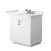 Custom image for White with Brushed Nickel Trim / White Quartz / No Mirror