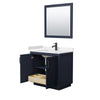 Custom image for Dark Blue with Matte Black Trim / Carrara Cultured Marble / 34