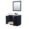 Custom image for Dark Blue with Matte Black Trim / Carrara Cultured Marble / 34