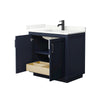Custom image for Dark Blue with Matte Black Trim / Giotto Quartz / No Mirror
