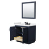 Custom image for Dark Blue with Matte Black Trim / White Cultured Marble / 34