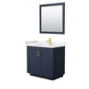 Custom image for Dark Blue with Brushed Gold Trim / Carrara Cultured Marble / 34