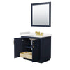 Custom image for Dark Blue with Brushed Gold Trim / Carrara Cultured Marble / 34