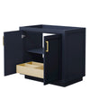 Custom image for Dark Blue with Brushed Gold Trim / No Mirror