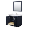 Custom image for Dark Blue with Brushed Nickel Trim / White Cultured Marble / 34