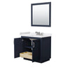 Custom image for Dark Blue with Brushed Nickel Trim / White Cultured Marble / 34