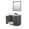 Custom image for Dark Gray with Matte Black Trim / Carrara Cultured Marble / 34