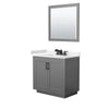 Custom image for Dark Gray with Matte Black Trim / Carrara Cultured Marble / 34
