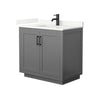 Custom image for Dark Gray with Matte Black Trim / Giotto Quartz / No Mirror