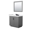 Custom image for Dark Gray with Matte Black Trim / White Cultured Marble / 34