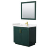 Custom image for Green with Brushed Gold Trim / Carrara Cultured Marble / 34