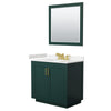 Custom image for Green with Brushed Gold Trim / Carrara Cultured Marble / 34