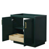 Custom image for Green with Brushed Gold Trim / No Mirror