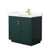 Custom image for Green with Brushed Gold Trim / Giotto Quartz / No Mirror