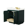 Custom image for Green with Brushed Gold Trim / Giotto Quartz / No Mirror