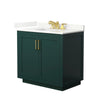 Custom image for Green with Brushed Gold Trim / Giotto Quartz / No Mirror