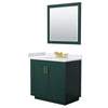 Custom image for Green with Brushed Gold Trim / White Cultured Marble / 34