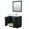 Custom image for Green with Brushed Nickel Trim / Carrara Cultured Marble / 34